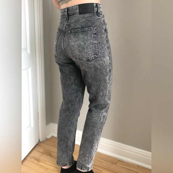 Black washed Mom jeans from H&M, size 8 - Picture 3 of 3
